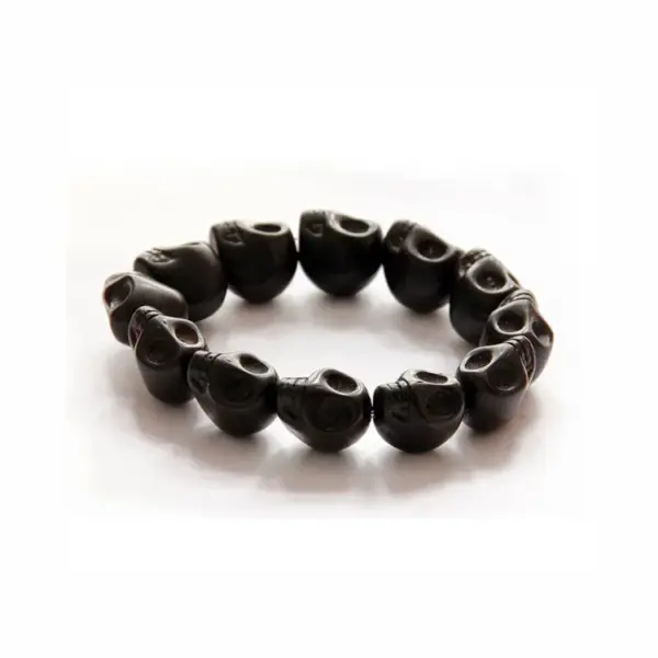 Wholesale Punk Skull Turquoise Bracelets In Bulk Stainless Steel Bracelets Halloween