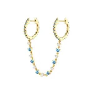 Light Blue Gold (Single Double Circle)