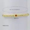 Wholesale Jewelry Elegant Lady Geometric Copper Birthstone Plating Beaded Chain Bracelets