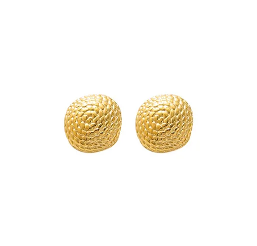 Wholesale 1 Pair Basic Modern Style Round Conch Plating 304 Stainless Steel Ear Studs