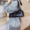 Wholesale Vintage Rivet Handbag High-end Women's Shoulder Bag Underarm Bag