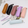 Wholesale College style genuine leather retro leather PU pencil case
