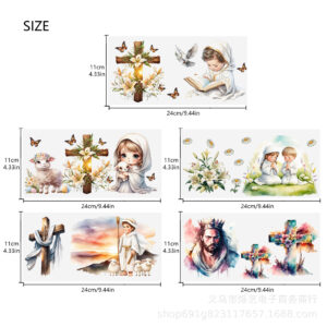 Bible series transparent crystal water cup waterproof sticker set (5 pieces/set)-5