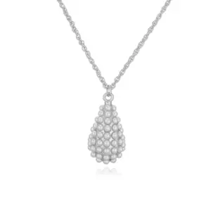 White Gold Color Water Drop Necklace