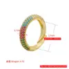 Simple Fashion Micro-inlaid Multi-color Zircon Adjustable Copper Ring Wholesale Nihaojewelry