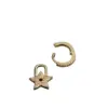 Wholesale Lady Geometric Inlaid Zircon Copper Earrings