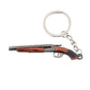 Wholesale Mini eating chicken pendant P90 S686 DP-28 alloy keychain metal gun model toy trinkets