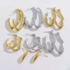 Wholesale PVD Coated 14K Gold Real Gold Plated Solid Color 304 Stainless Steel Modern Style Simple Style Waterproof Non Tarnish Ear Studs