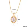 Wholesale PVD Coated Letter Stainless Steel Classic Style Waterproof Non Tarnish 304 Stainless Steel Pendant Necklace