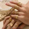 Wholesale Jewelry Retro U Shape Heart Shape Solid Color 304 Stainless Steel Open Rings