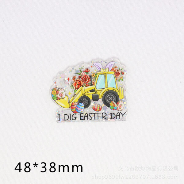 Wholesale Loose powder Easter cartoon bunny acrylic