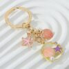Wholesale Cross-border starfish shell keychain creative oil pearl keychain bag pendant girls pvc key chain