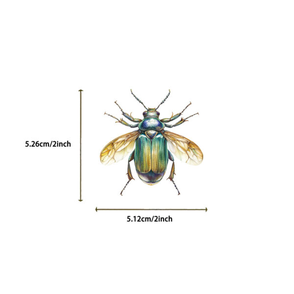 Wholesale 50 sheets transparent ins insect sticker bag waterproof transparent PET hand account decoration guitar notebook cross-border