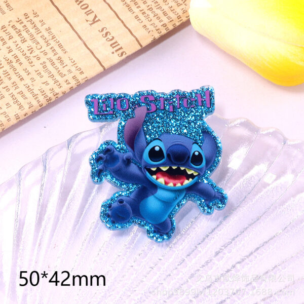 Wholesale New loose powder cross-border cartoon bear and dog cute jewelry acrylic pins, adorable DIY patch accessories