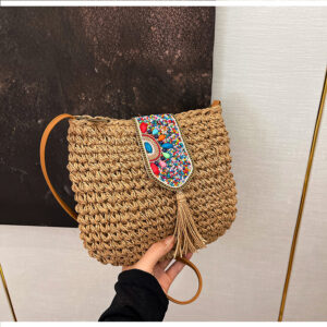Wholesale Raceway Woven Bag Textive Shoulder Crossbody Small Bag Women's Niche Simple Design Woven Women's Bag