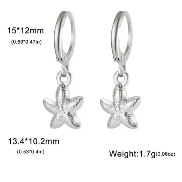 Wholesale wind suower creative personality ear buckle fashion earrings 304 stainless steel