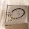 Wholesale XUPING Streetwear Cross 304 Stainless Steel 18K Gold Plated Artificial Gemstones Artificial Pearls Bracelets In Bulk