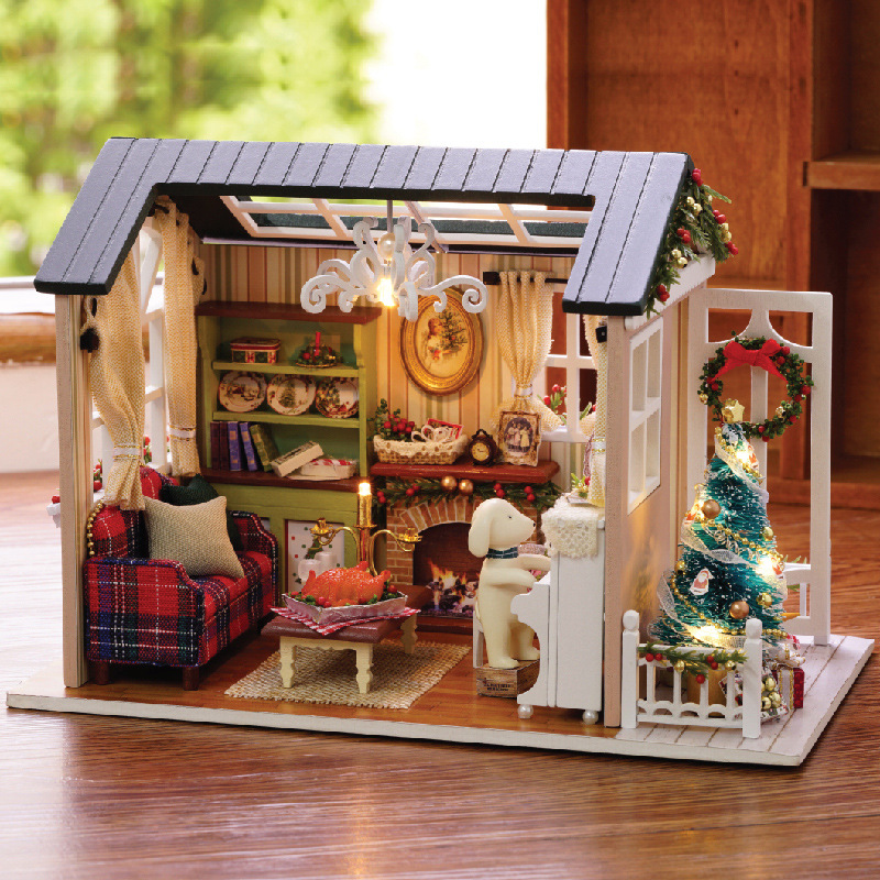 Wholesale Zhiqu House diy House Handmade Assembled Model House Holiday Time Sen Blue Time Good Time