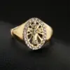 Wholesale Europe And America Hot Sale New Copper-plated Gold Religious Jewelry Virgin Mary Open Ring