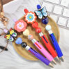 oly-a254487a906dcedbba8aadfd9b55124f Wholesale Butterfly Flower Pen Decoration with Detachable Beads
