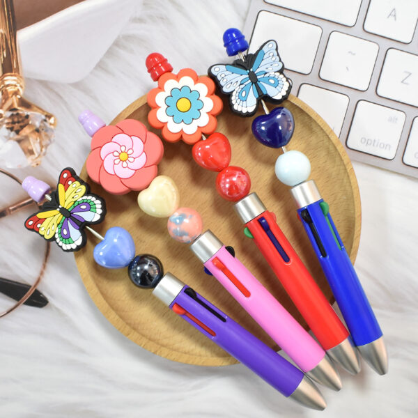 oly-a254487a906dcedbba8aadfd9b55124f Wholesale Butterfly Flower Pen Decoration with Detachable Beads