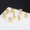 1 Piece Fashion Letter Brass Copper Earrings