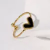 Wholesale PVD Coated Real Gold Plated 18K Gold Heart Shape 304 Stainless Steel Cute Vintage Style Waterproof Non Tarnish Open Rings