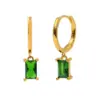 Fashion Geometric Plating Metal Artificial Gemstones Earrings