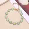 Wholesale Bohemian Simple Style IG Style Simple Flower Petal 304 Stainless Steel 18K Gold Plated Bracelets In Bulk