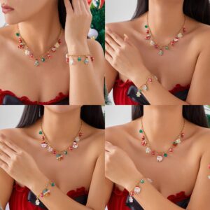 Wholesale Christmas tree, old man, snowman, collarbone chain