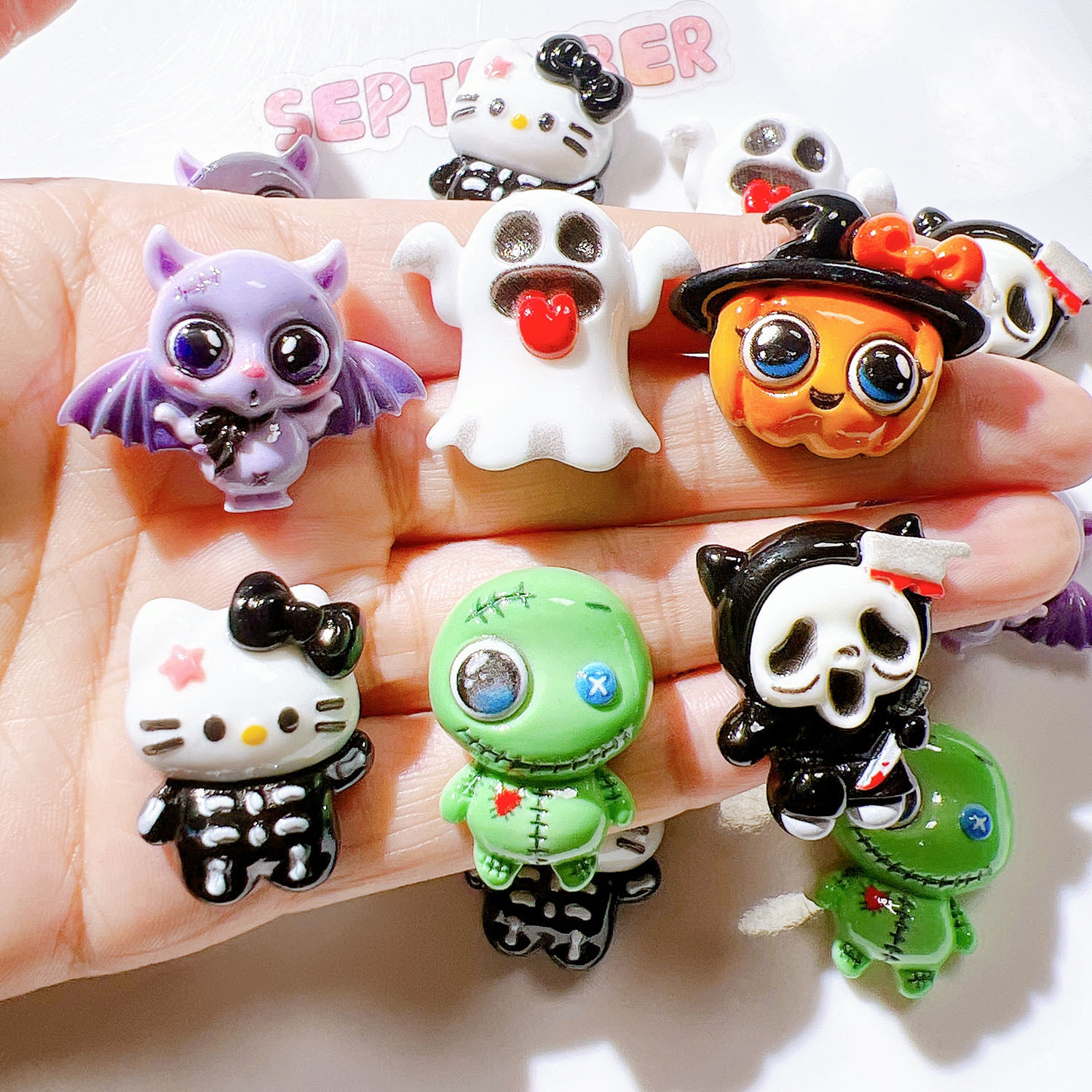 Wholesale resin diy aessories handmade material shoes flower ghost