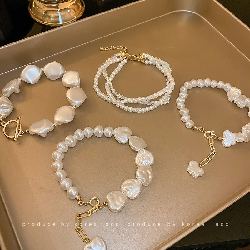 Wholesale Fashion Star Heart Shape Butterfly Artificial Pearl Wholesale Bracelets