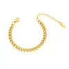 304 Stainless Steel Geometric Electroplated 18K Real Gold Plated Basic Simple Style Waterproof Non Tarnish Plating Bracelets