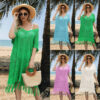 Wholesale 2024 Summer European and American New Cross-Border Women's Clothing Amazon Tassel Cut Out Knitwear Loose Large Size Beach Cover-Up