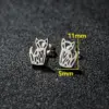 Wholesale PVD Coated 18K Gold Real Gold Plated Animal Notes 304 Stainless Steel Cute Simple Style Waterproof Non Tarnish Ear Studs