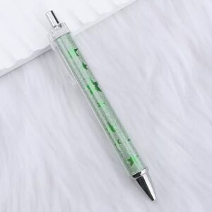 Bullet-shaped 0.7mm black / 27-Glitter Green Star