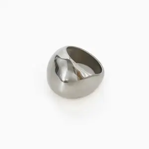 Silver Glossy Wide Ring / 6 / R0314