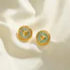 Wholesale Geometric Heart Shaped Stainless Steel 18K Gold Plated Earrings Fashionable Casual Elegant Cute Polished Finish For All Seasons