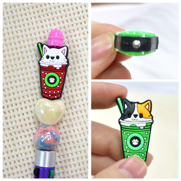 Wholesale Milk Tea Cartoon Charcoal Beads
