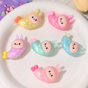 Wholesale Soft silicone cartoon fried shrimp rubber beads