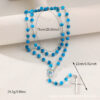 Wholesale 6mm brushed bead cross necklace