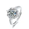Wholesale Fashion Heart Shape Copper Inlay Zircon Open Ring