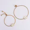 Wholesale PVD Coated 18K Gold Plated Letter 304 Stainless Steel Simple Style Waterproof Non Tarnish 304 Stainless Steel Bracelets