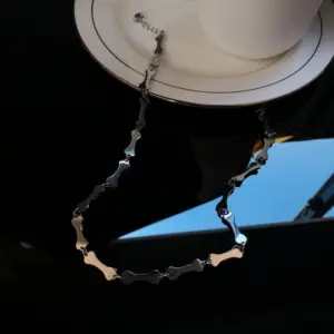 01-G2 Titanium Steel Bone Necklace