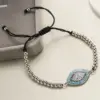 Wholesale Ins Style Devil's Eye Copper Plating Inlay Zircon 18k Gold Plated Bracelets
