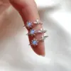 Wholesale Copper Flower Artificial Gemstones Rings