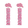 Wholesale Cross-border New Western-style Denim Hat HOWDY Pink Sequins Acrylic Pendant Earrings Distinctive Earrings