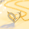 Wholesale Heart-shaped pendant clavicle necklace niche high-end
