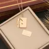 Wholesale PVD Coated 18K Gold Real Gold Plated Solid Color Stainless Steel Simple Style Waterproof Non Tarnish 304 Stainless Steel Pendant Necklace