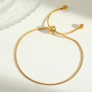 E111-578 Gold Bracelet-25cm